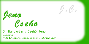 jeno cseho business card